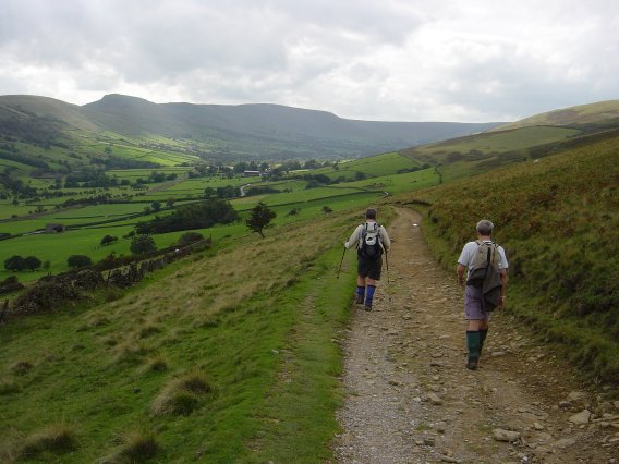 Walking back to Edale youth hostel on the Hope challenge.