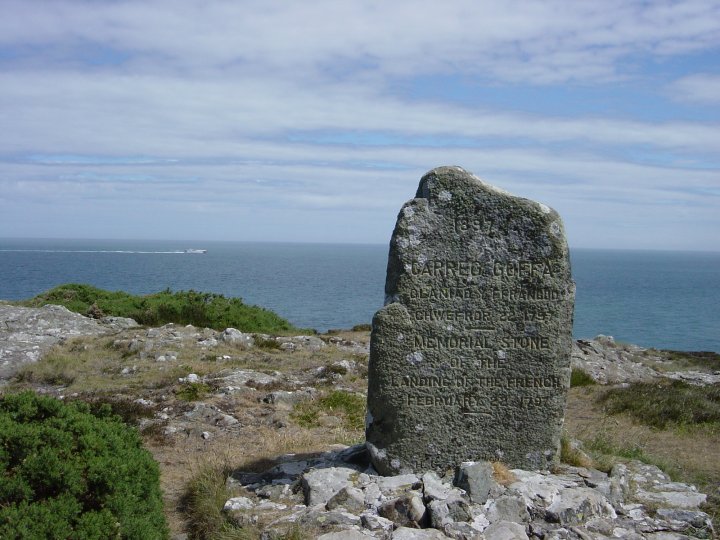 The stone that marks the last French invasion