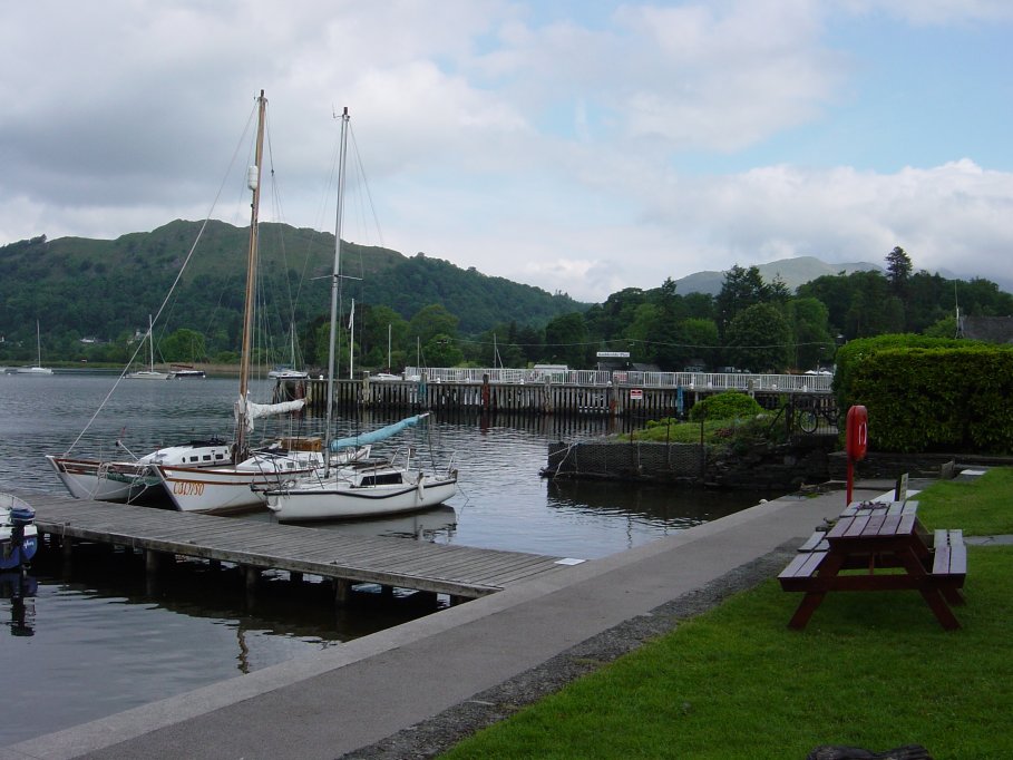 The view of Coniston Lake from the hostel